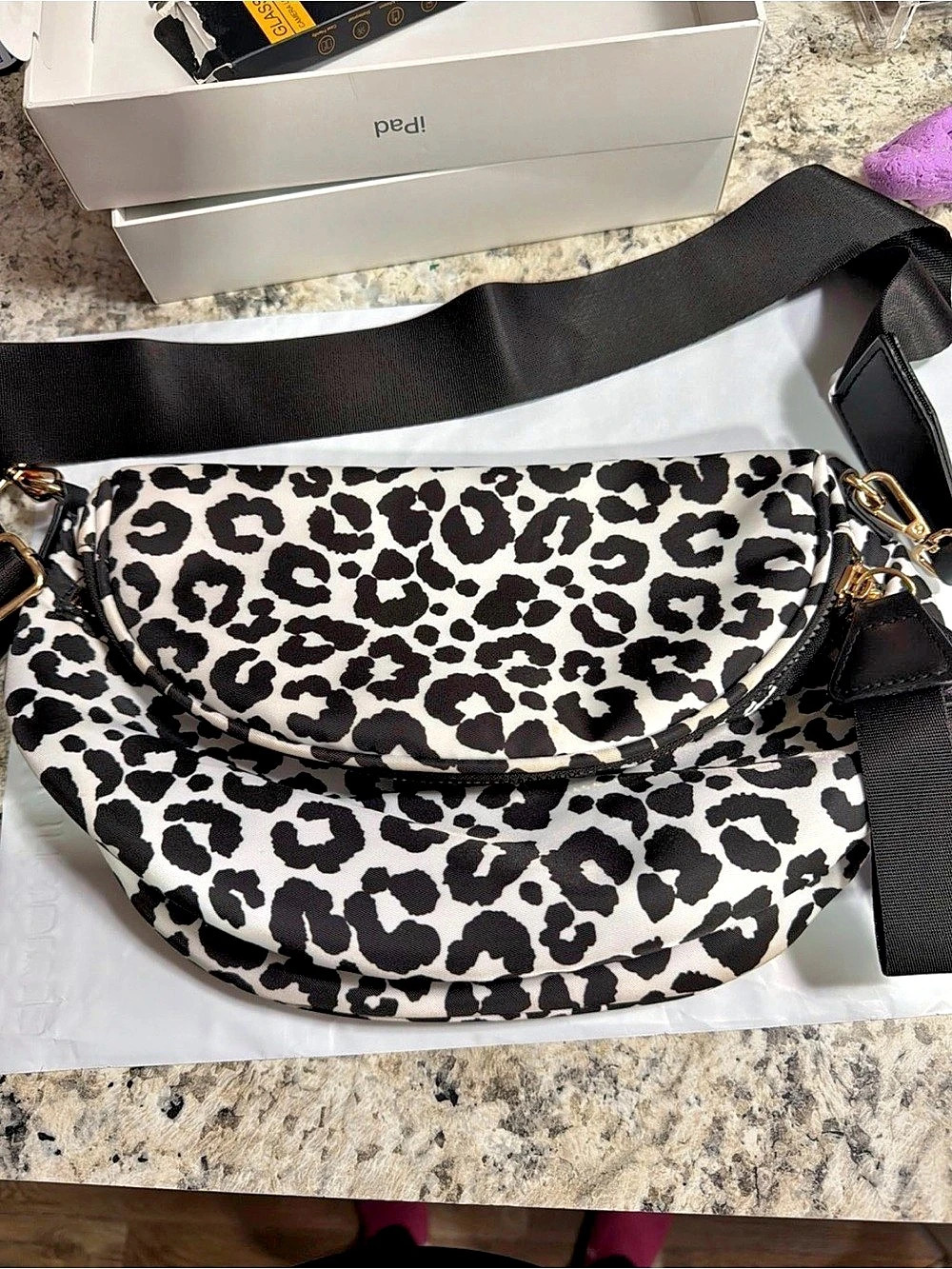 Leopard Print Crossbody Bag
